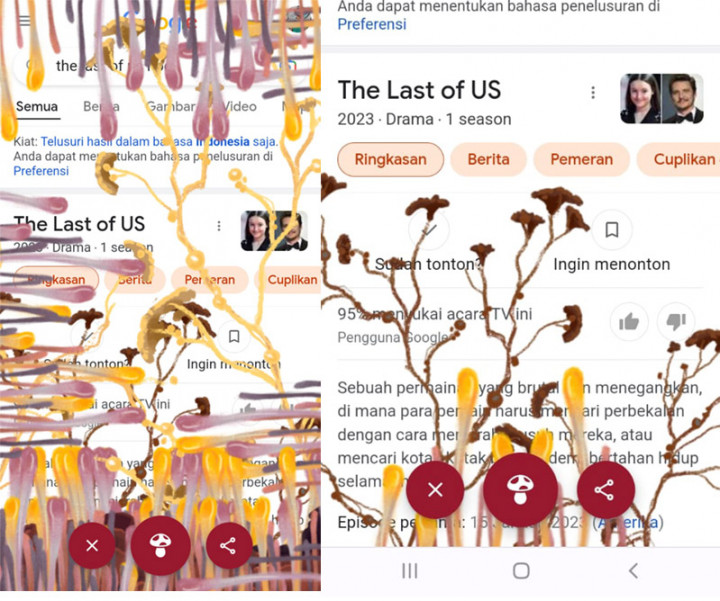 Ngeri! Ketik 'The Last of Us HBO' di Google Layar HP Penuh Jamur Cordyceps
