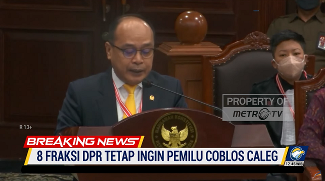 8 Fraksi DPR Tetap Ingin Gunakan Sistem Pemilu Proporsional Terbuka