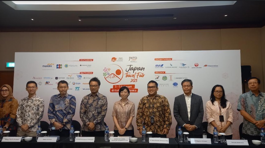 Konferensi Pers Japan Travel Fair 2023 (Foto: Aulia/Medcom)