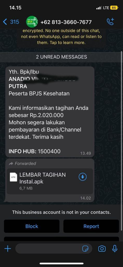 Modus Baru Penipuan Tagihan BPJS Kesehatan, Jangan Klik <i>File</i> Apk