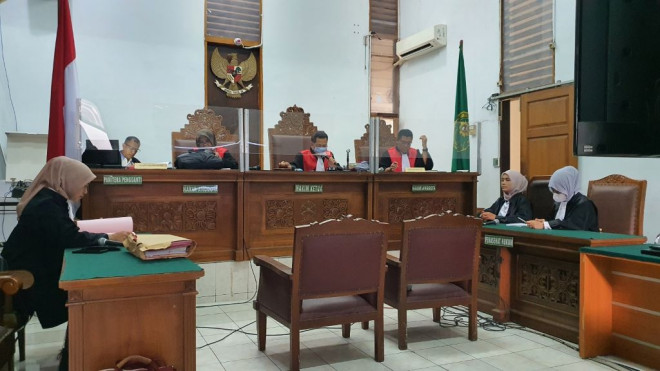 Sidang kasus penggelapan dana oleh Yayasan ACT. Medcom.id/Fachri Audhia Hafiez.