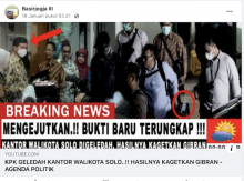 [Cek Fakta] KPK Geledah Kantor Wali Kota Solo Gibran? Cek Dulu Faktanya