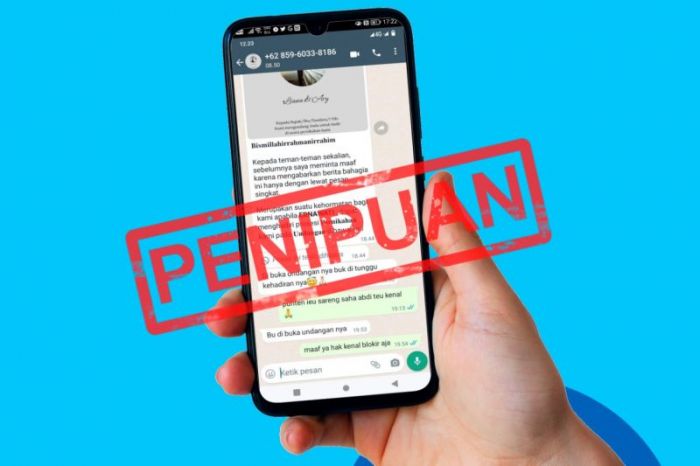 Ilusrasi modus penipuan lewat pesan digital. (foto: Antara)