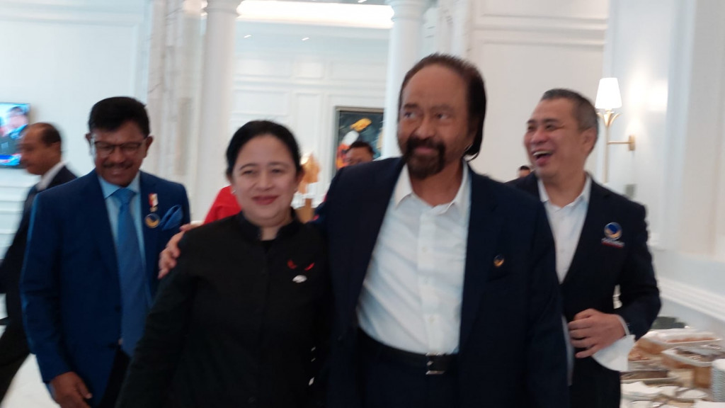 Ketua Umum Partai NasDem Surya Paloh saat bertemu Ketua DPP PDIP Puan Maharani/Istimewa