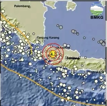 Kota Bogor Diguncang Gempa Magnitudo 4.2