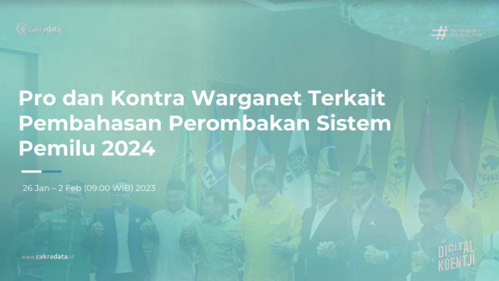 Cakradata: 88,1% Warganet Tolak Sistem Pemilu Proporsional Tertutup
