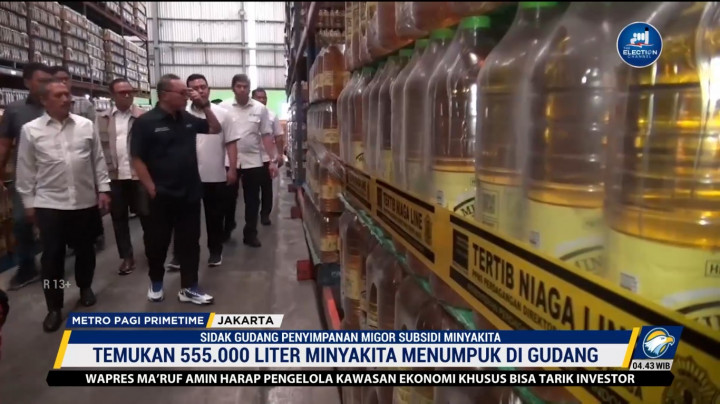 550 Ribu Liter Minyak Goreng Subsidi Ditemukan Menumpuk di Gudang