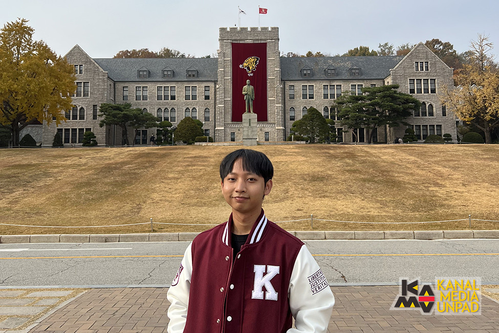 Mahasiswa Unpad Daffa Raihan Rasendrianto mengikuti program IISMA di Korea University. DOK Unpad