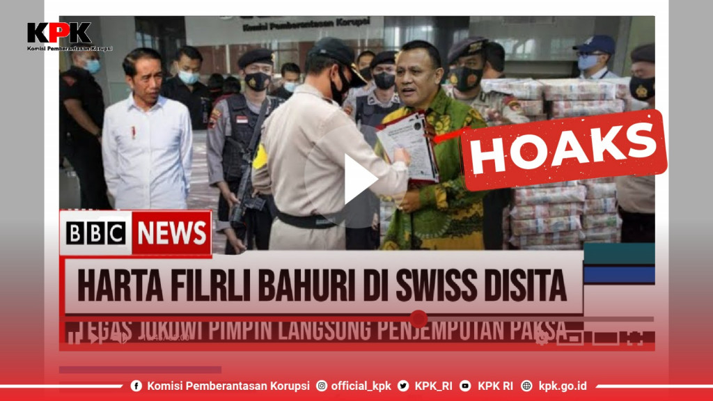 KPK Tegaskan Penyitaan Harta Firli Bahuri di Swiss Hoaks