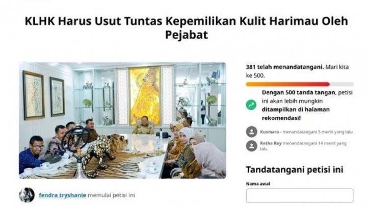 Muncul Petisi Desak KLHK Periksa Taplak Meja Kulit Harimau, Bamsoet: Silahkan Saja
