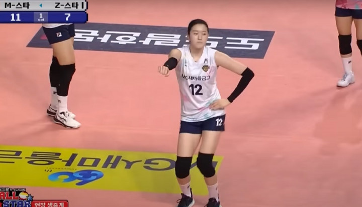 Viral! Pemain Voli Korea Lee Da-hyeon Joget Ting Tang Challenge di Laga V-league All-Star