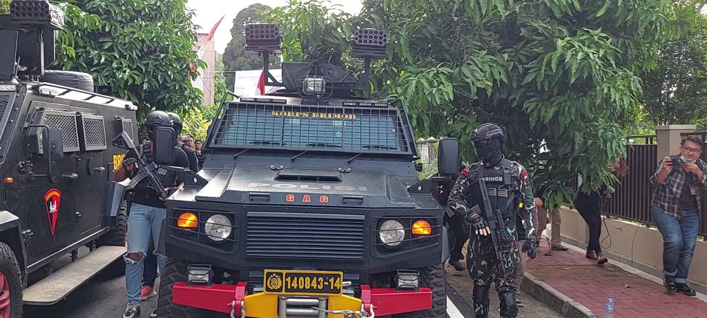 Tim Gegana Brimob Polri Disiagakan Saat Sidang Vonis Ferdy Sambo