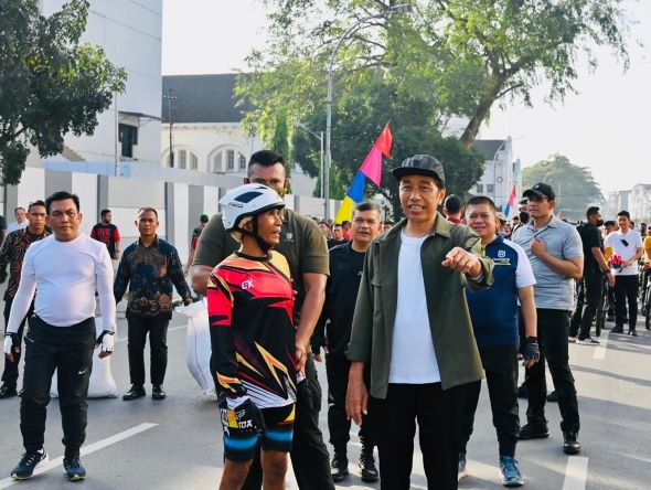 Presiden Cek Penataan Kawasan Kota Medan