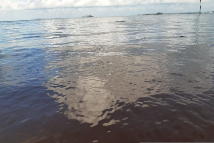 Perairan Trikora Bintan Tercemar Limbah Diduga Tumpahan Minyak