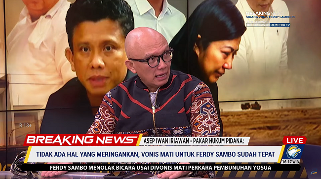 Pakar Hukum Pidana: Sambo Dihukum Mati Sudah Pas