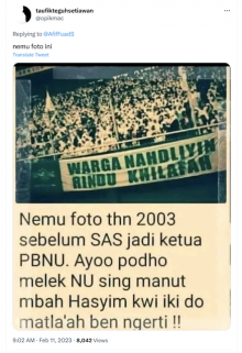 [Cek Fakta] Benarkah NU Bikin Spanduk Rindu Khilafah? Ini Faktanya