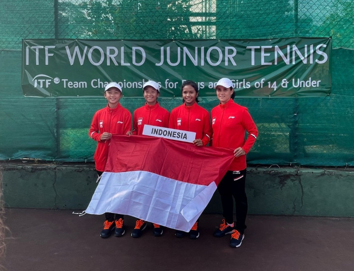 Selamat! Tim Tenis Putri Junior RI Menang di Laga Perdana WJTC Sri Lanka