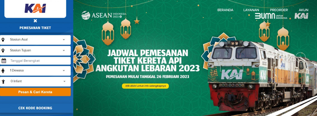 Cara Pesan Tiket Kereta Api Lebaran 2023 Online Lewat Hp 2685