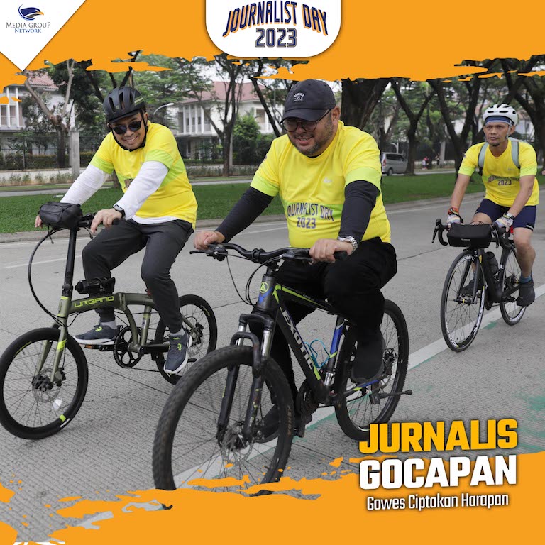 Pada kegiatan Jurnalis Gocapan, para peserta melintasi kawasan Alam Sutera dengan jarak 11 kilometer (Foto:Dok.Media Group Network)
