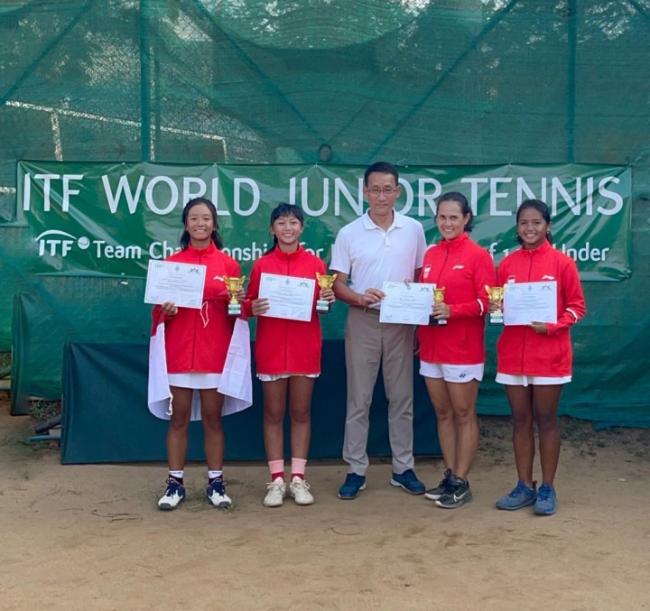 Selamat! Tim Putri RI Juara 3 Pra-Kualifikasi Piala Dunia Tenis Asia Oseania