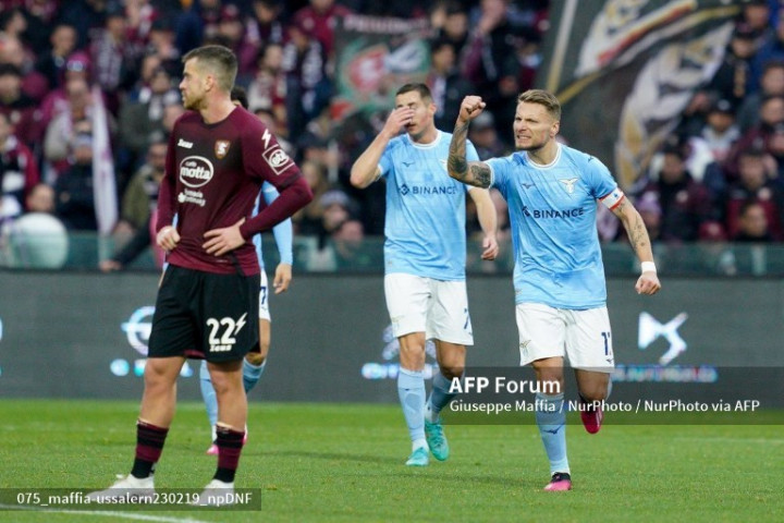 Immobile Borong Gol Kemenangan Lazio di Markas Salernitana