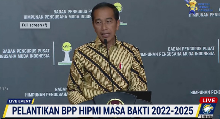 Jokowi Hadiri Pelantikan BPP HIPMI Masa Bakti 2022-2025, Ketum Tawarkan Supper Apps HIPMI Go