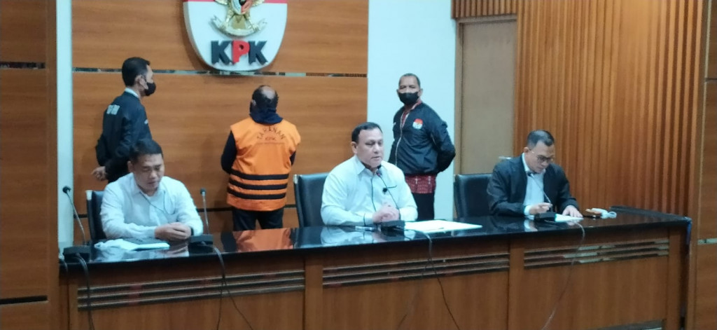 Ketua KPK Firli Bahuri saat penahanan Bupati Mamberamo Tengah Ricky Ham Pagawak/Medcom.id/Candra