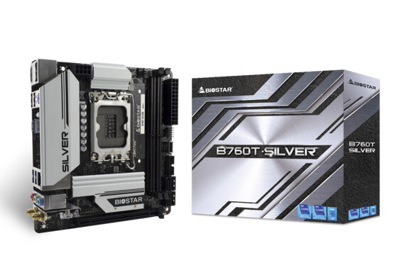 Motherboard Biostar B760T-Silver Usung Ukuran Mini-ITX