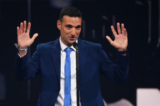Pelatih timnas Argentina Lionel Scaloni. (FRANCK FIFE / AFP)