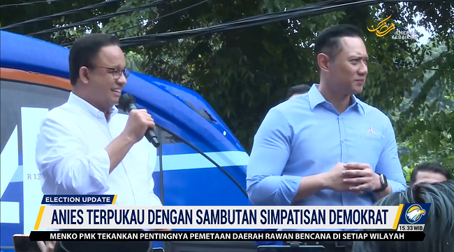 Capres Partai NasDem Anies Baswedan (kiri) dan Ketum Partai Demokrat Agus Harimurti Yudhoyono (AHY). Foto: Dok/Screenshot Metro TV