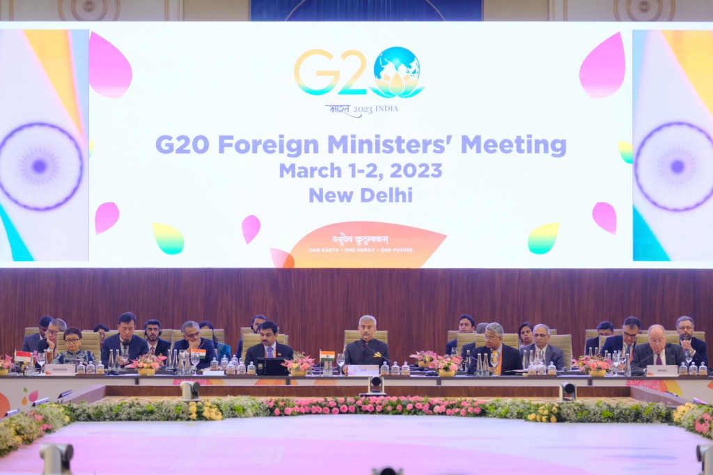 Pertemuan Menlu G20 di India. Foto: Kemenlu RI