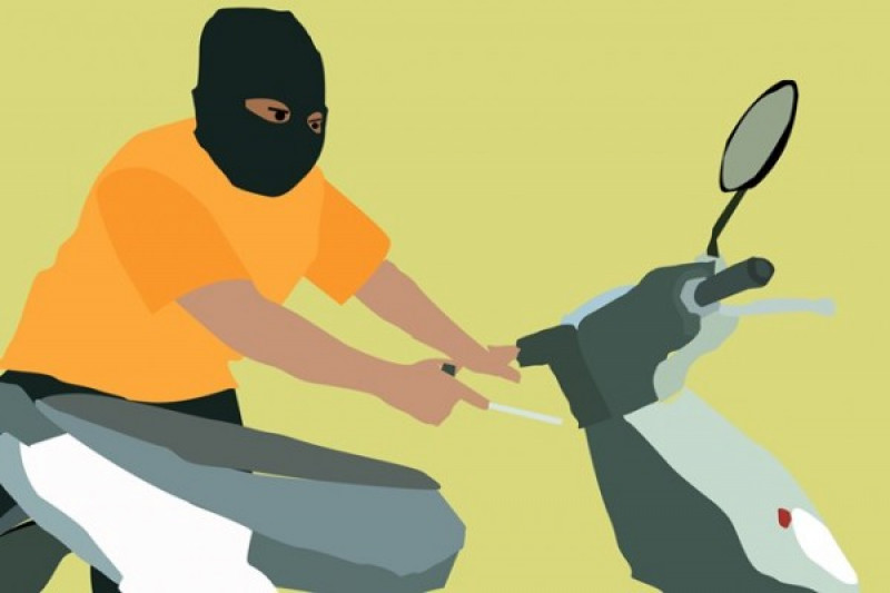 Ilustrasi pencurian motor/Istimewa