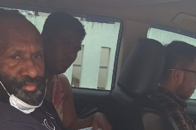 Bupati nonaktif Mamberamo Tengah Ricky Ham Pagawak/Branda Antara/Polda Papua