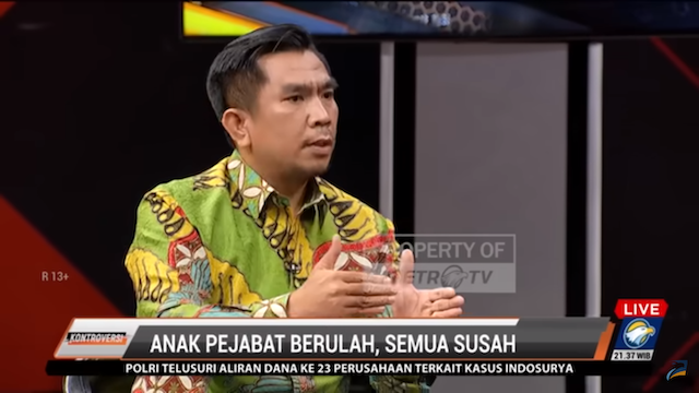Kuasa hukum Shane Lukas, Lindung Sihombing. Foto: Metro TV