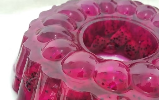Agar-agar buah naga. (Foto: Ilustrasi. Dok. Unsplash.com)