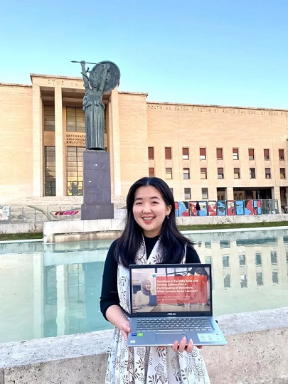 Awardee IISMA dari Unair Benedicta Riona Keiko. DOK Unair