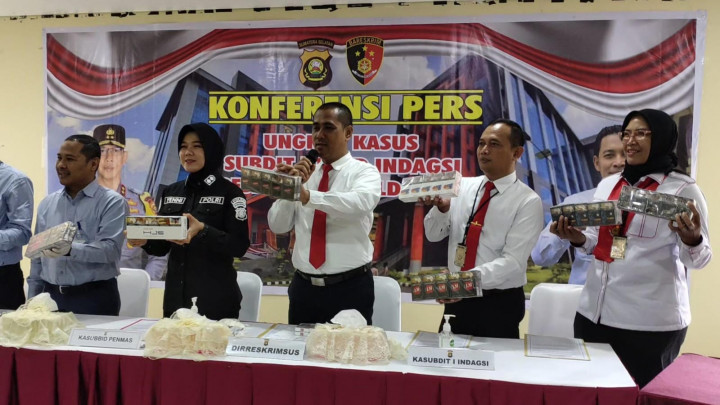 Polda Sumsel Sita 174 Ribu Batang Rokok Ilegal Asal Jatim