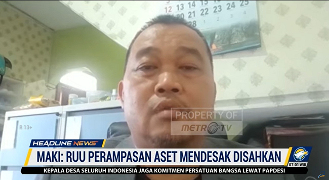 MAKI Desak Presiden Keluarkan Perppu Perampasan Aset