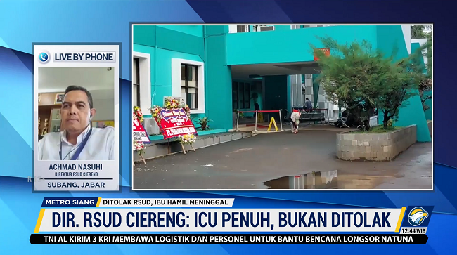 Direktur RSUD Ciereng Subang Achmad Nasuhi. Foto: Dok/Screenshot Metro TV