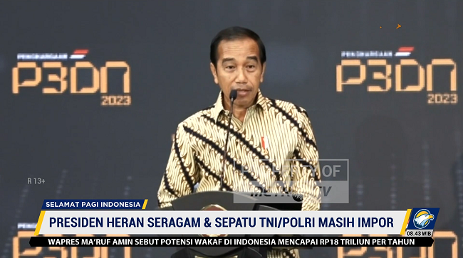 Jokowi Sesalkan TNI-Polri Masih Impor Seragam dan Sepatu Militer
