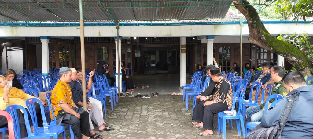 Suasana di rumah duka Syabda Perkasa Belawa di Sragen. 