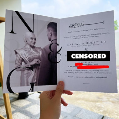 Nathalie Holscher Pamer Undangan Pernikahan