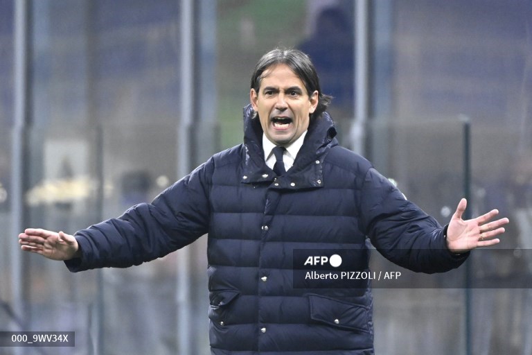 Pelatih Inter Milan, Simone Inzaghi (AFP/Alberto Pizzoli)