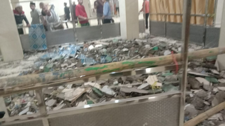 Belasan Orang di Makassar Tertimpa Kubah Masjid saat Tarawih