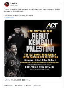 [Cek Fakta] Benarkah ACT Muncul lagi Lewat Flyer Penggalangan Donasi Palestina?