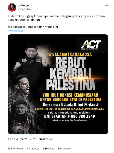 [Cek Fakta] Benarkah ACT Muncul lagi Lewat Flyer Penggalangan Donasi Palestina?