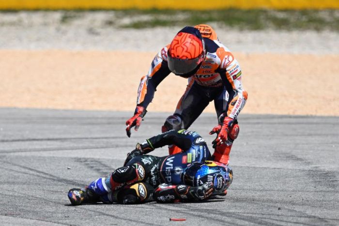 Insiden MotoGP Portugal Berbuntut Panjang, Marquez Masuk Meja Operasi