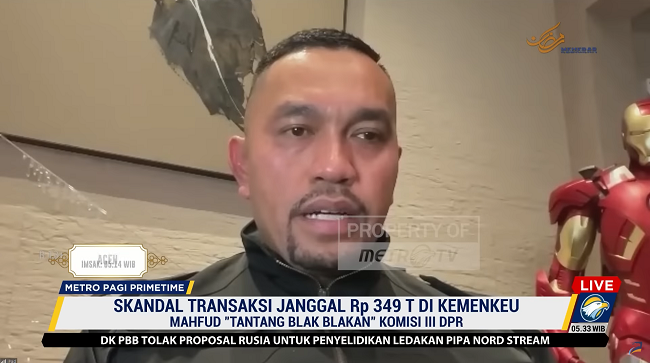 Ahmad Sahroni: Seharusnya Laporan Rp349 Triliun Diberikan ke Presiden