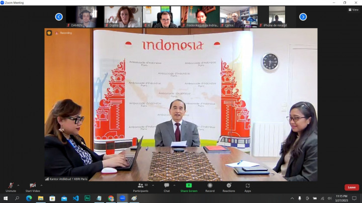 Kelas BIPA KBRI Paris Semester I 2023 Resmi Dibuka
