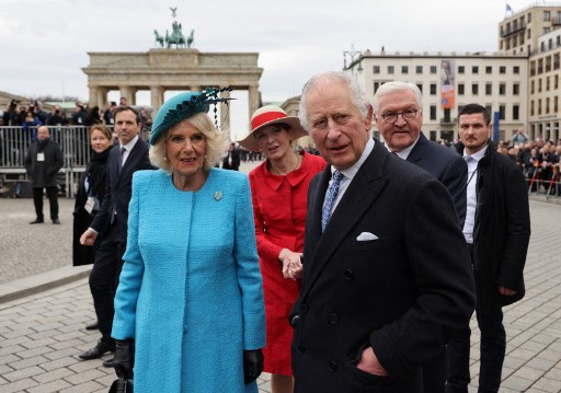 Raja Charles III dan Permaisuri Camilla tiba di Jerman. (AFP)